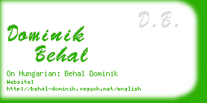 dominik behal business card